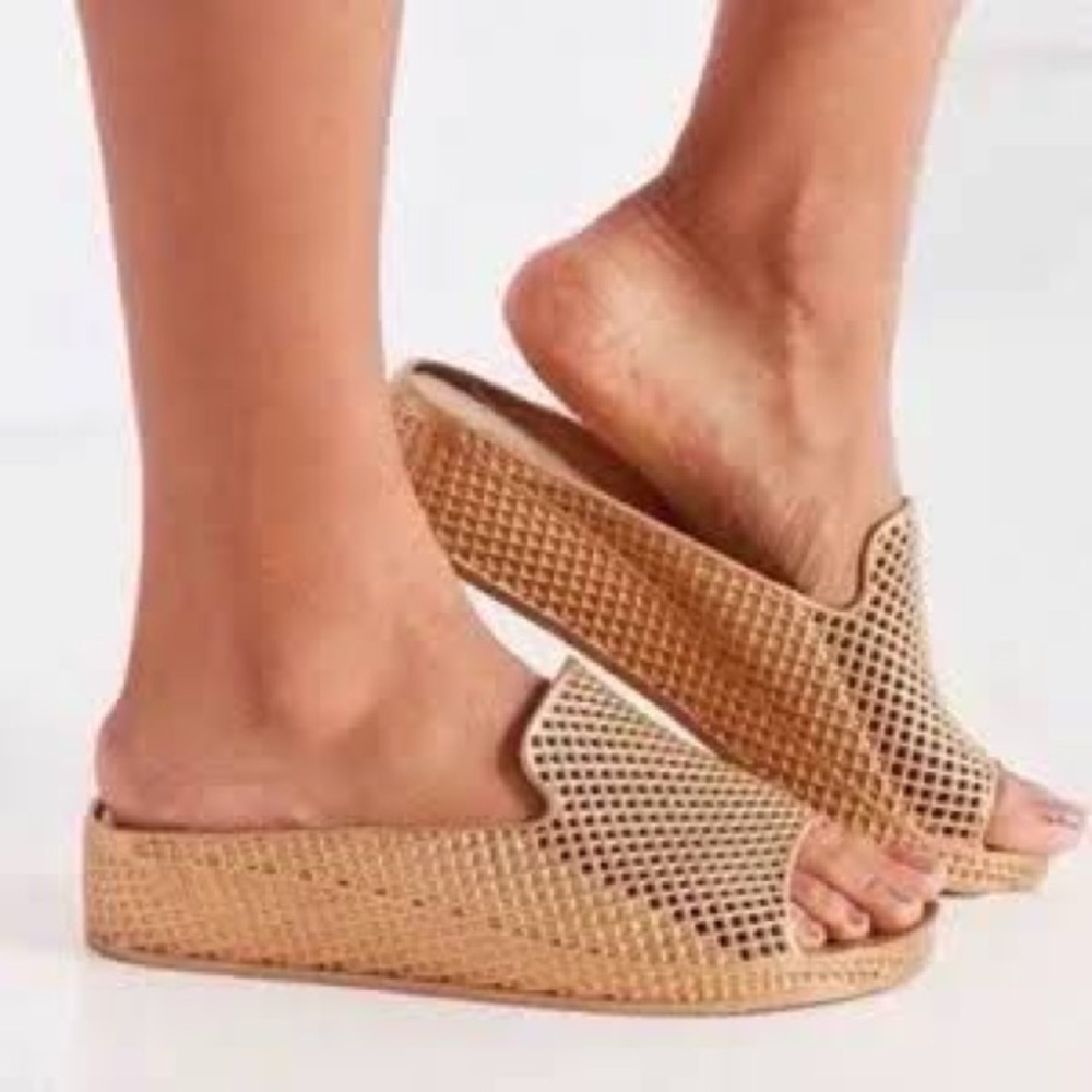 Jeffrey Campbell Havana Last Gold Perforated Mules